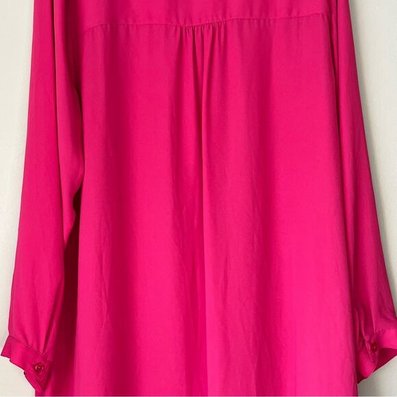 CJ Banks Pink Blouse with Pink Beaded Neckline Size 1X - Picture 9 of 11